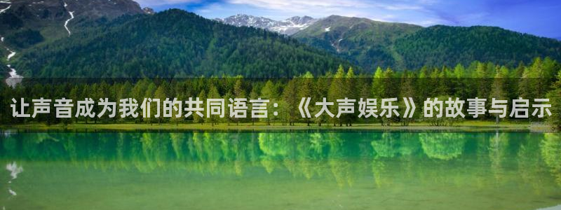 安信12：让声音成为我们的共同语言：《大声娱乐》的故事与启示